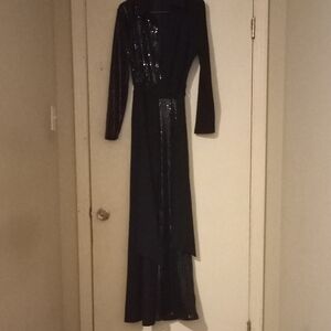 Elegant Black Sequin Dress